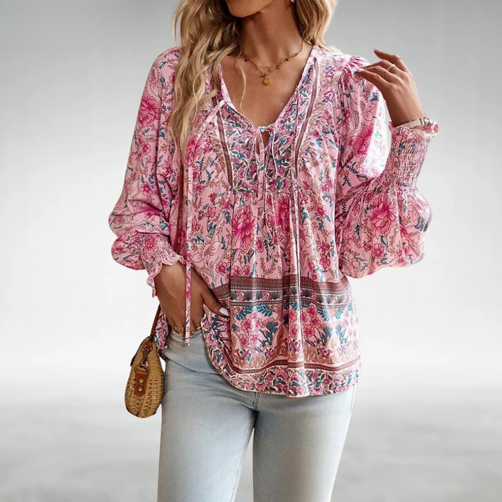 Caisyn | Boho Floral Top