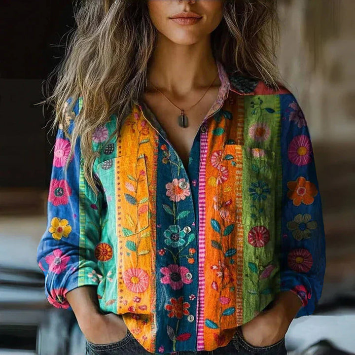 Valentina | Printed Vintage Blouse