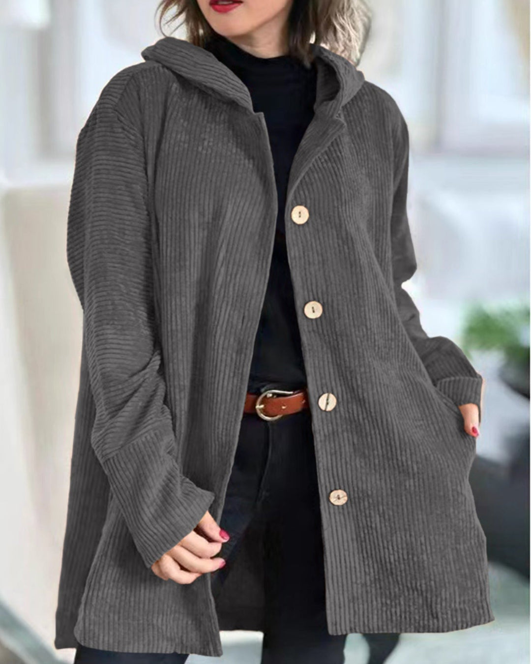 Chelsea | Cozy Corduroy Hooded Jacket