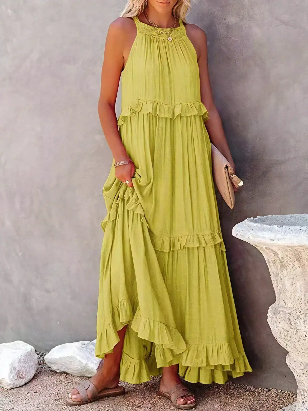 Betania | Ruffle Breeze Maxi Dress