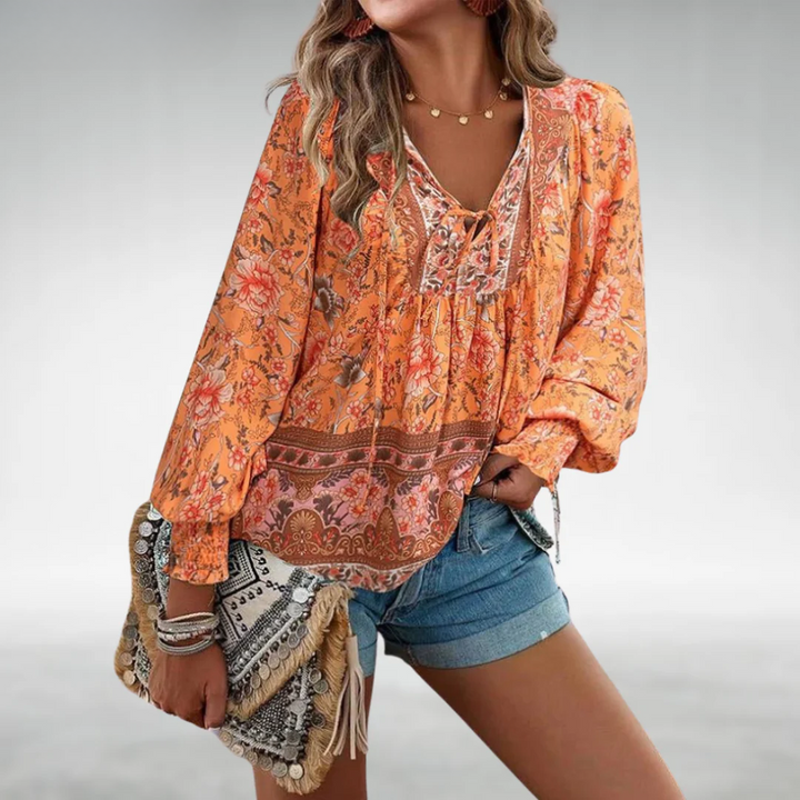 Caisyn | Boho Floral Top