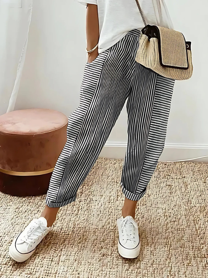 Eisley | Striped Cotton Pants