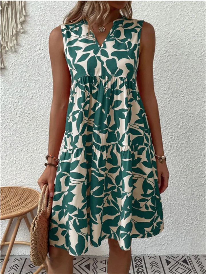 Angele | Leaf Summer Dress