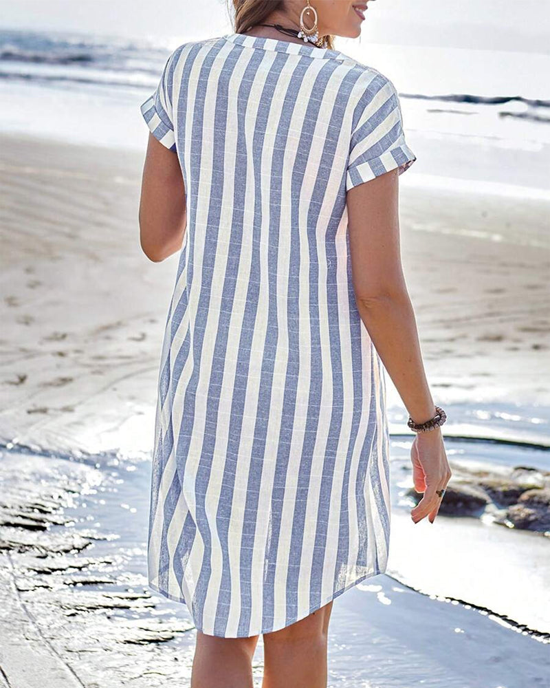 Milla | Elegant Striped Shirt Dress