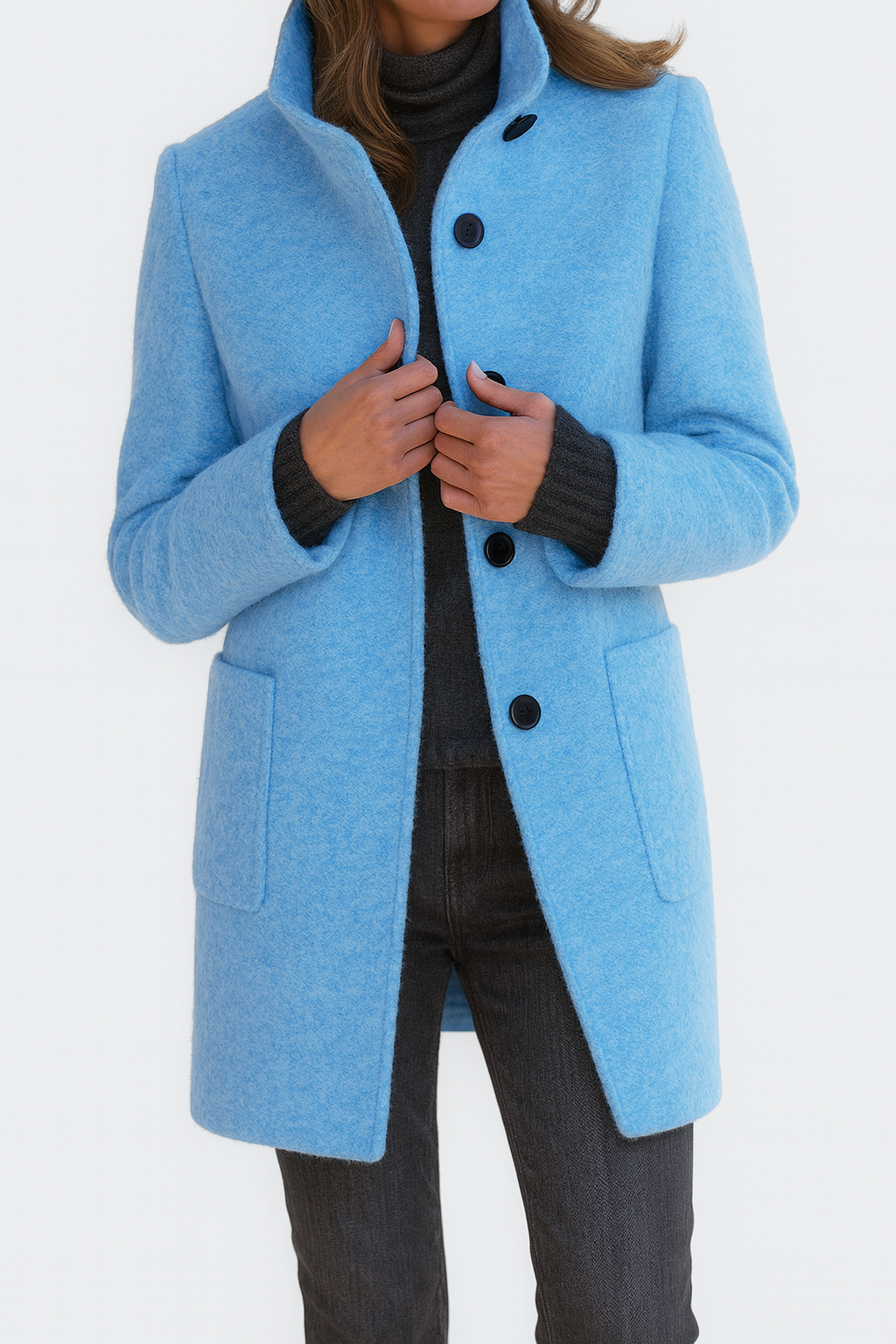 LIDIA | High-collar jacket made of wool blend