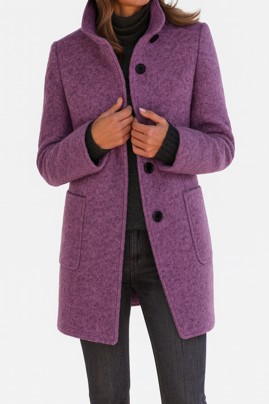 LIDIA | High-collar jacket made of wool blend