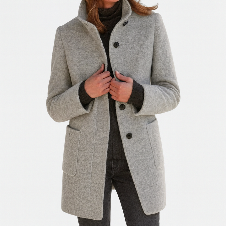 LIDIA | High-collar jacket made of wool blend