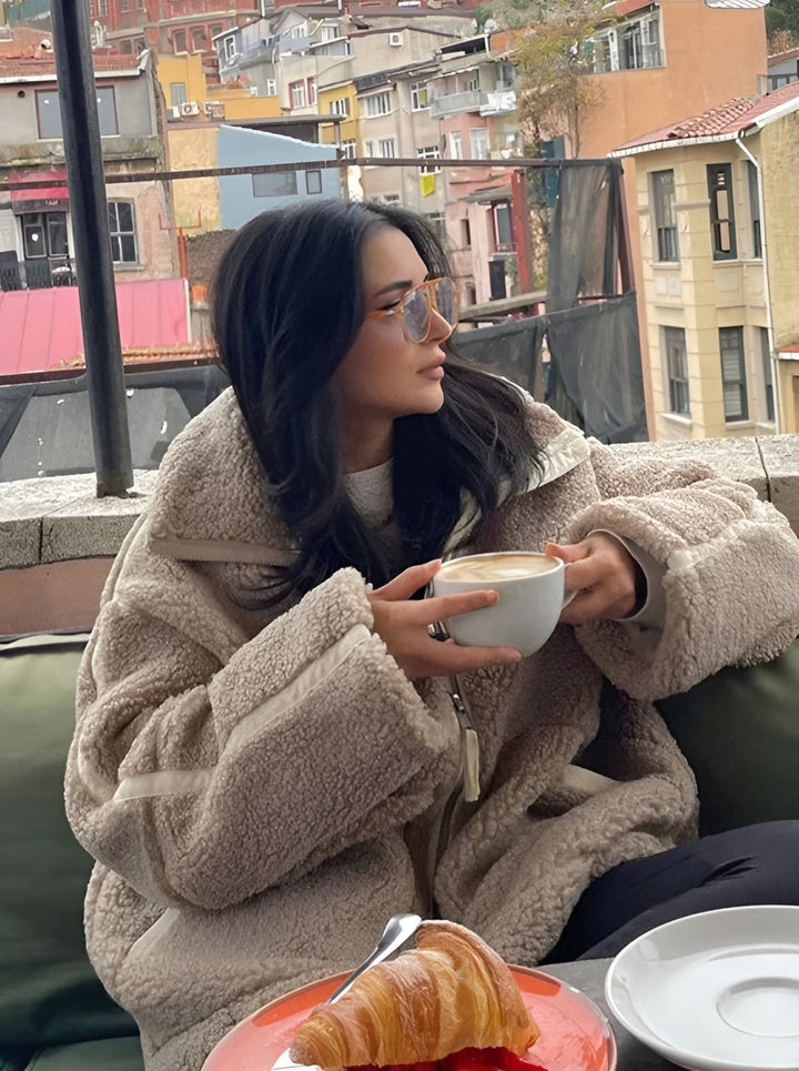 Hanneke | Oversized teddy coat