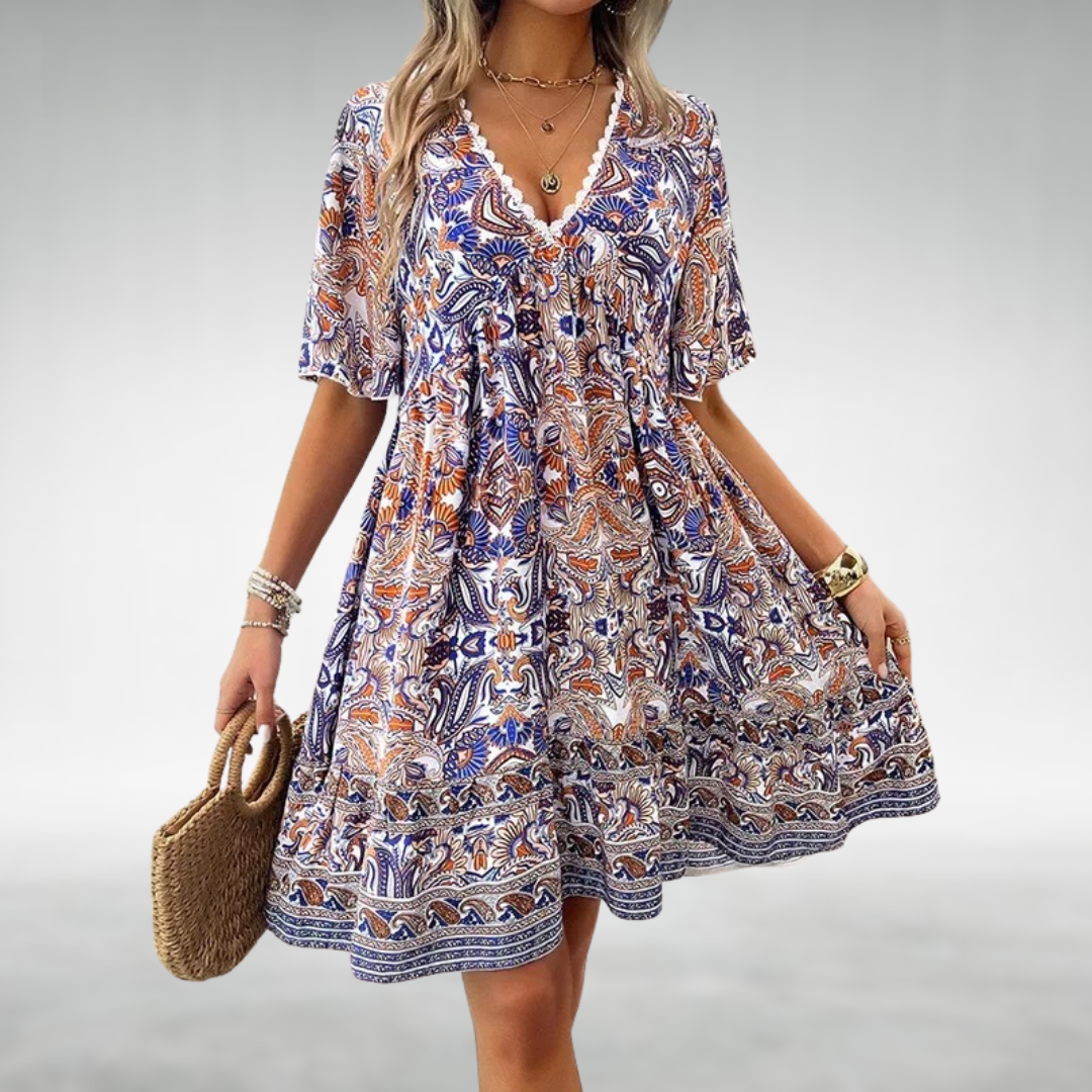 Dovie | Bohemian V-Neck Summer Dress