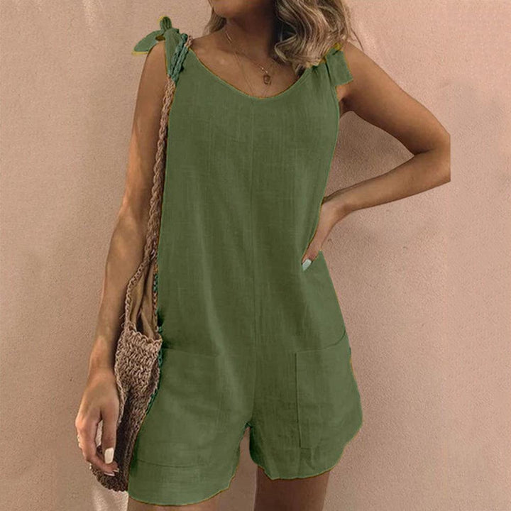 Udella | Bow Strap Pocket Playsuit