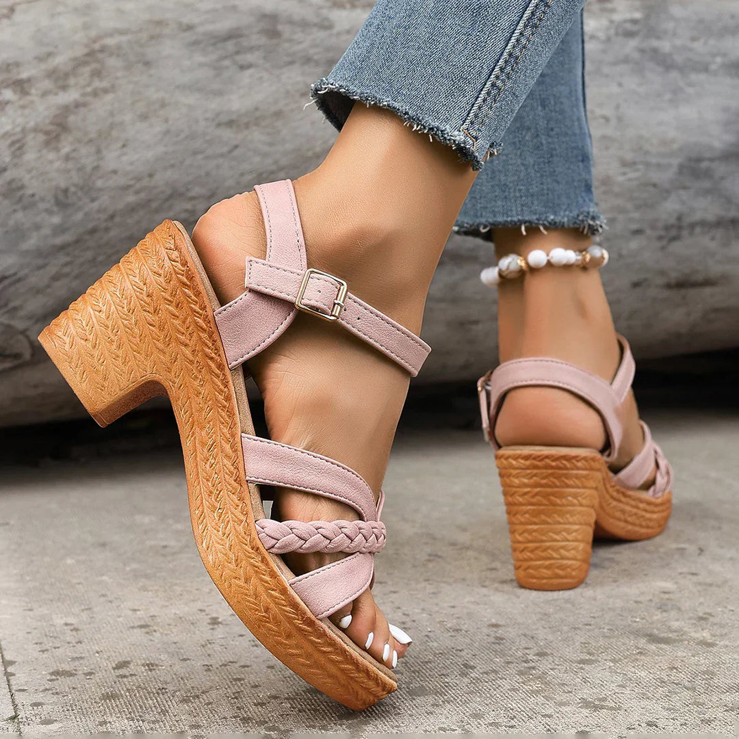 Osleen | Braided High Heels Sandals