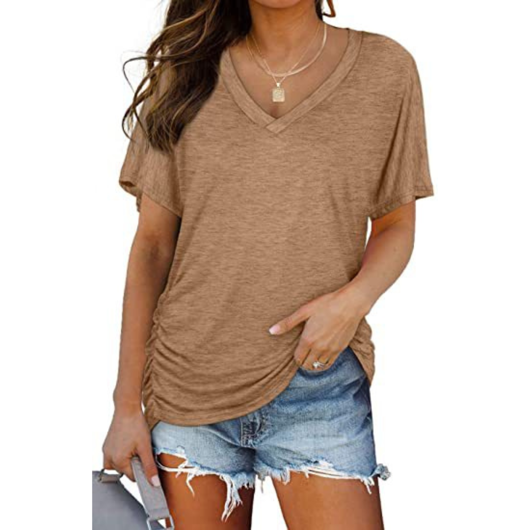 Carly | Classic V-Neck Loose Fit Shirt