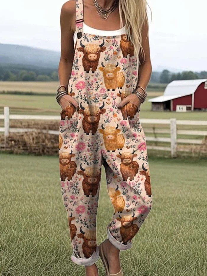 Camia | Summer Dungarees With Playful Print