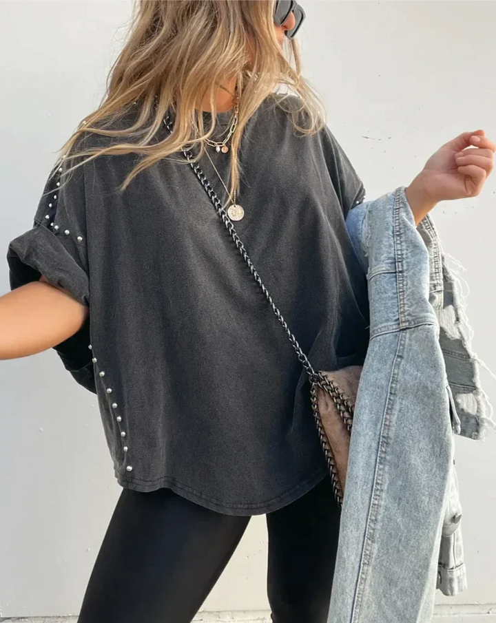 Briella | Studded Oversized Tee