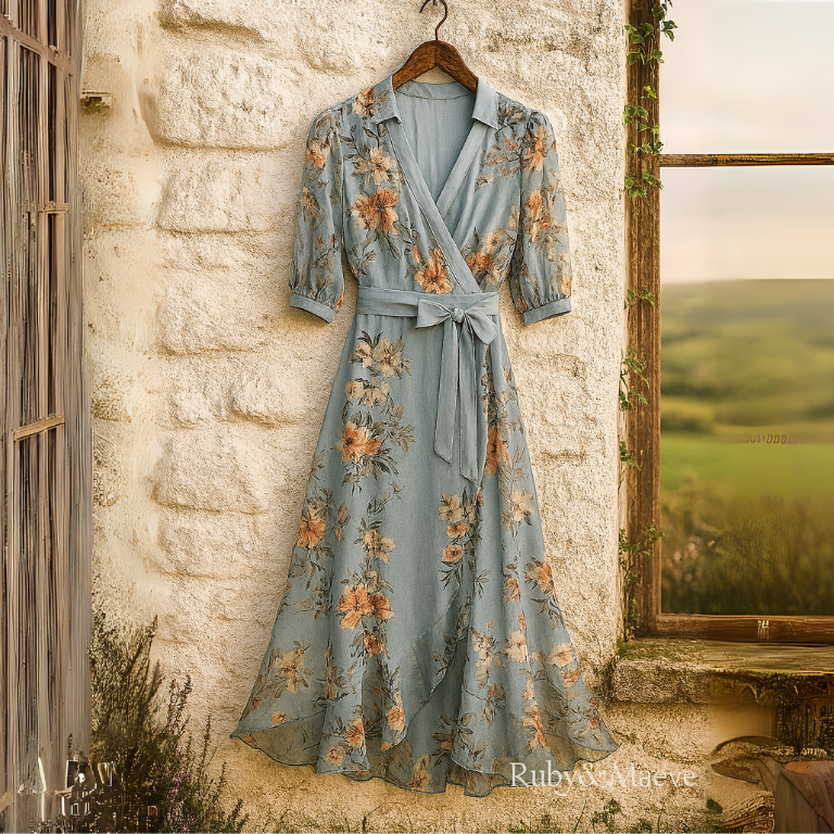 Gaylla | Floral V-Neck Midi Dress