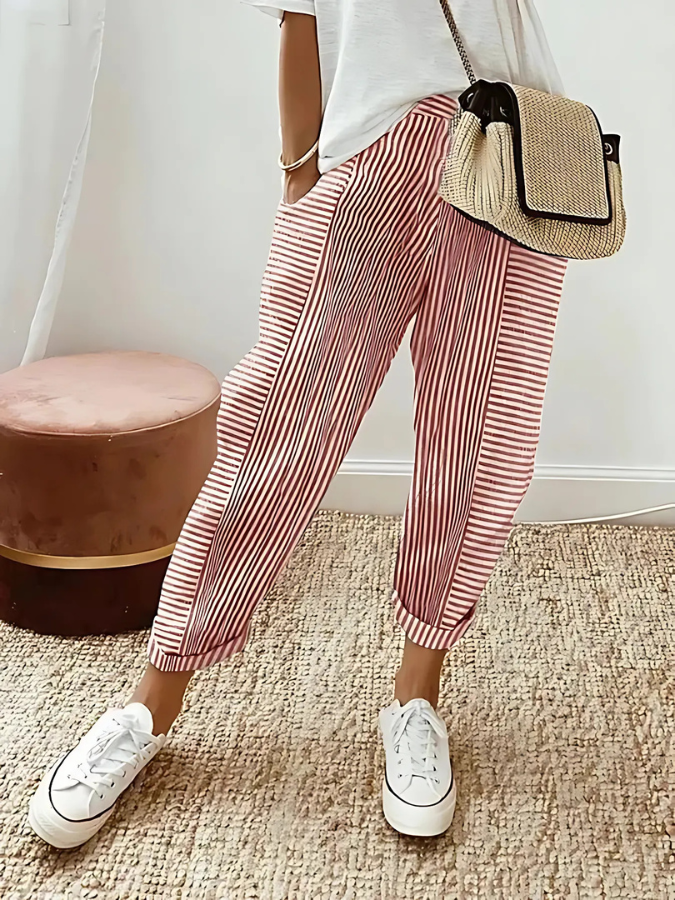 Eisley | Striped Cotton Pants