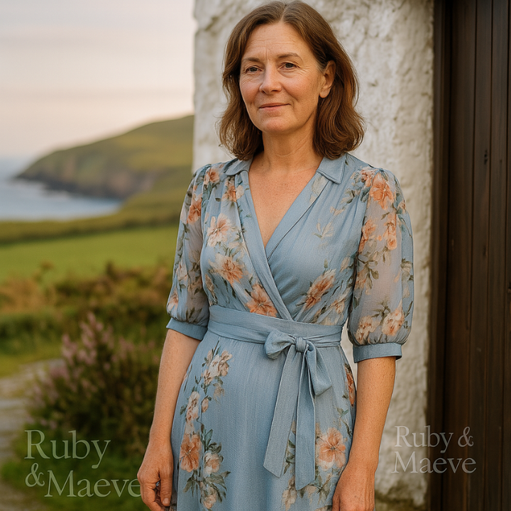 Gaylla | Floral V-Neck Midi Dress