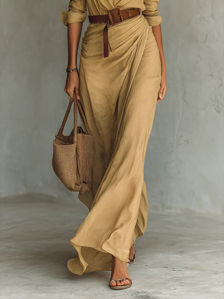 Jolina | Tailored Long Dress with Long Sleeves