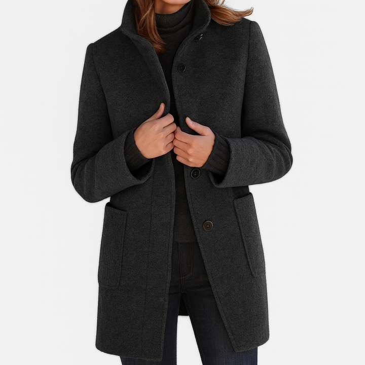 LIDIA | High-collar jacket made of wool blend