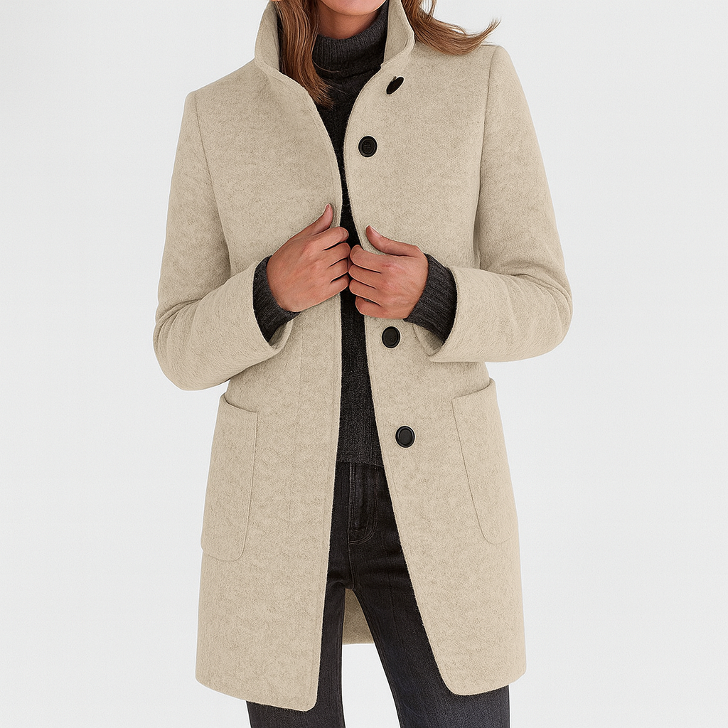 LIDIA | High-collar jacket made of wool blend