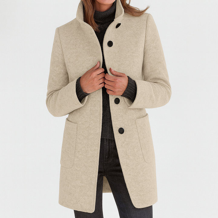 LIDIA | High-collar jacket made of wool blend