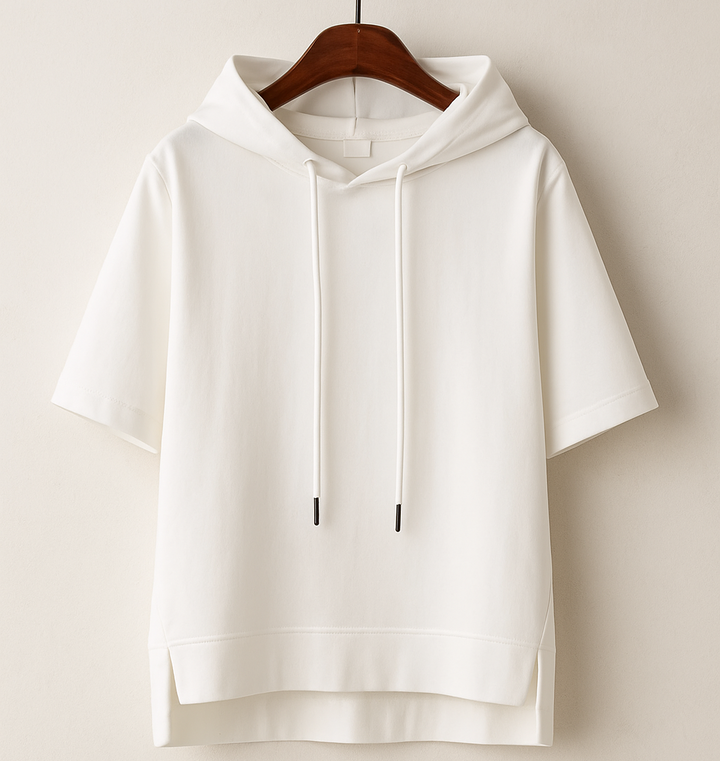 Cheryl | Short Sleeve Hooded Pullover