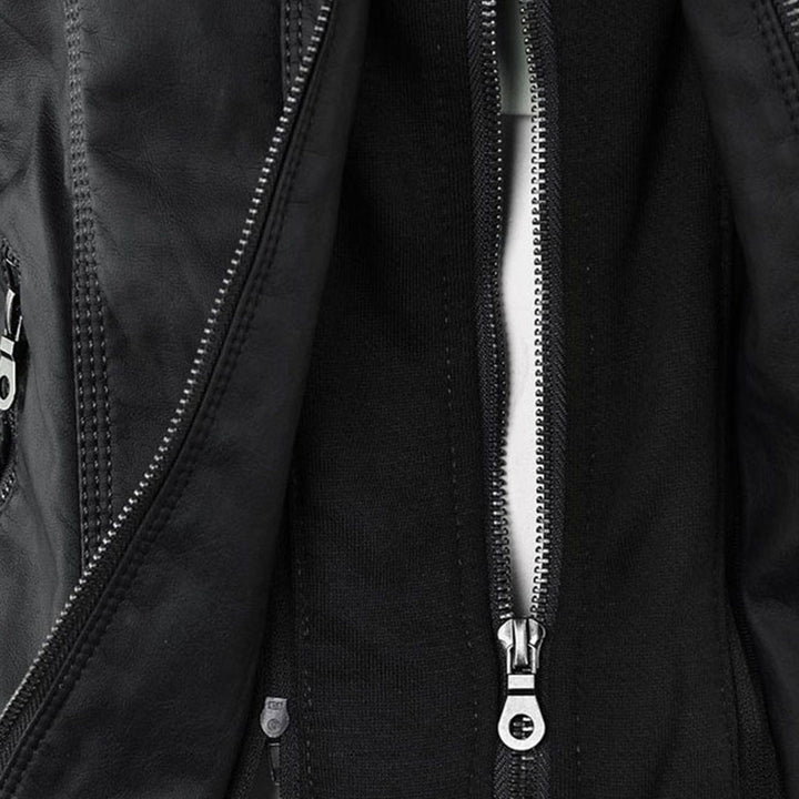 Odessa | Waterproof Leather Jacket with Hood