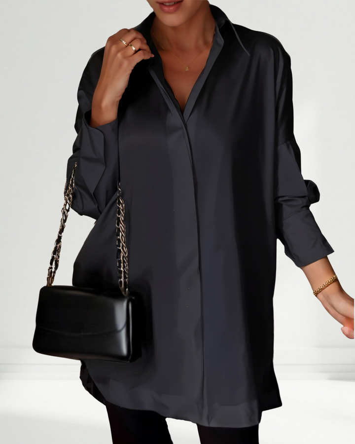 Lucrece | Oversized Lapel Button Shirt