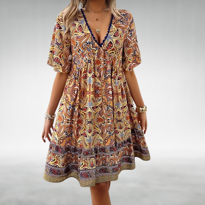 Dovie | Bohemian V-Neck Summer Dress