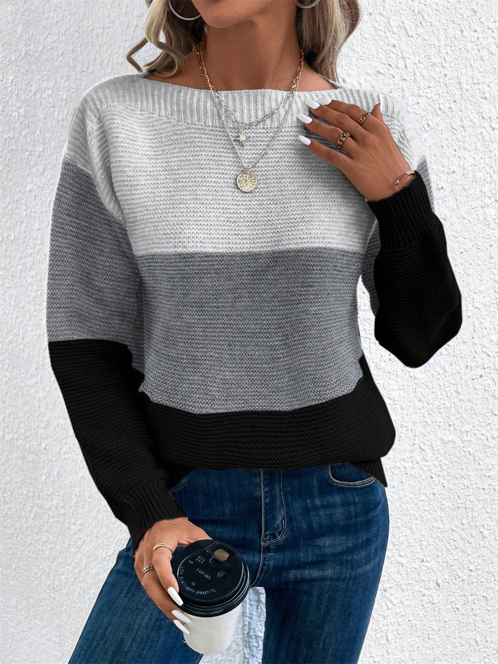 HAILEY™ – Colorblock Knit Sweater
