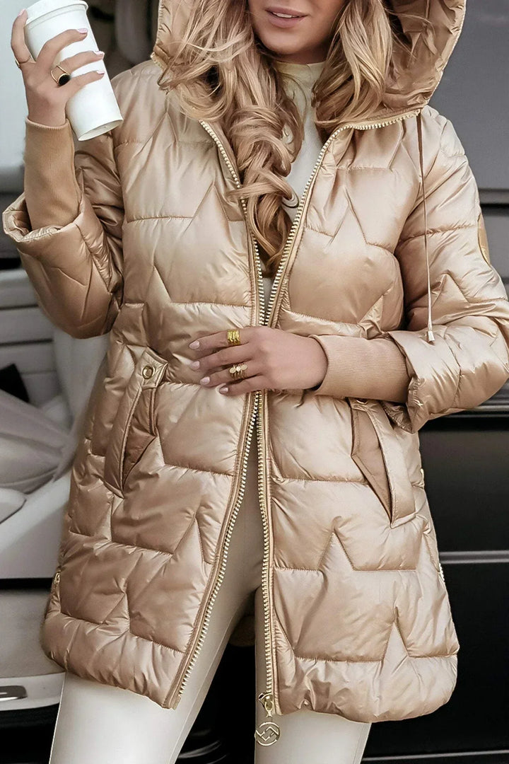 Savrani | Stylish winter coat with hood and lining