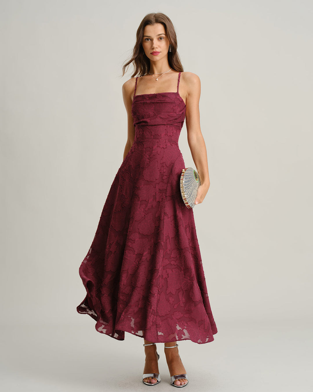 Vireya Dress | Scarlet elegance with every step